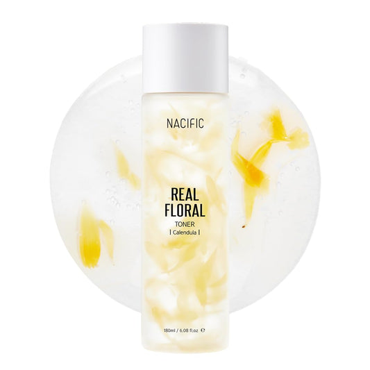 NACIFIC Real Floral Calendula Toner 6.09 fl. oz 180ml Soothing Hyaluronic Acid Radiance Hydration Skin's Moisture Barrier Korean Skincare for All Skin Types