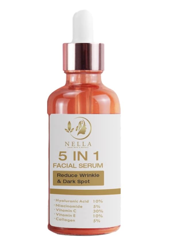 Vitamin C Face Serum with Collagen, Hyaluronic Acid, Vitamin E, Niacinamide Anti Aging Brightening Serum for Dark Spots, Even Skin Tone, Skin Care, Fine Lines & Wrinkles 1 Fl Oz