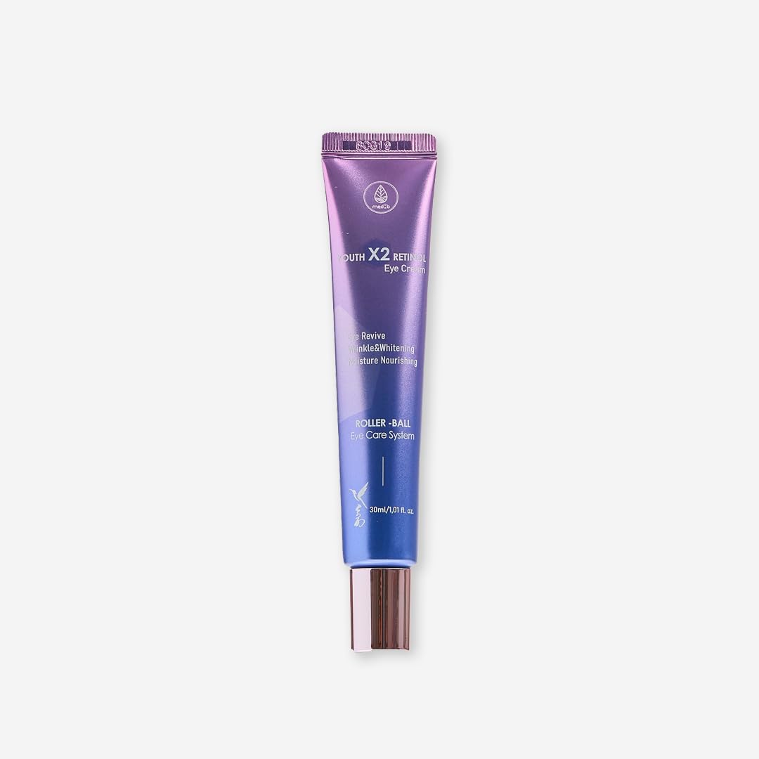 Youth X2 Eye Cream Korean Skincare with Peptides & Cooling Triple Roller for Hydrated, Refreshed Eyes 30ml / 1.01 fl oz