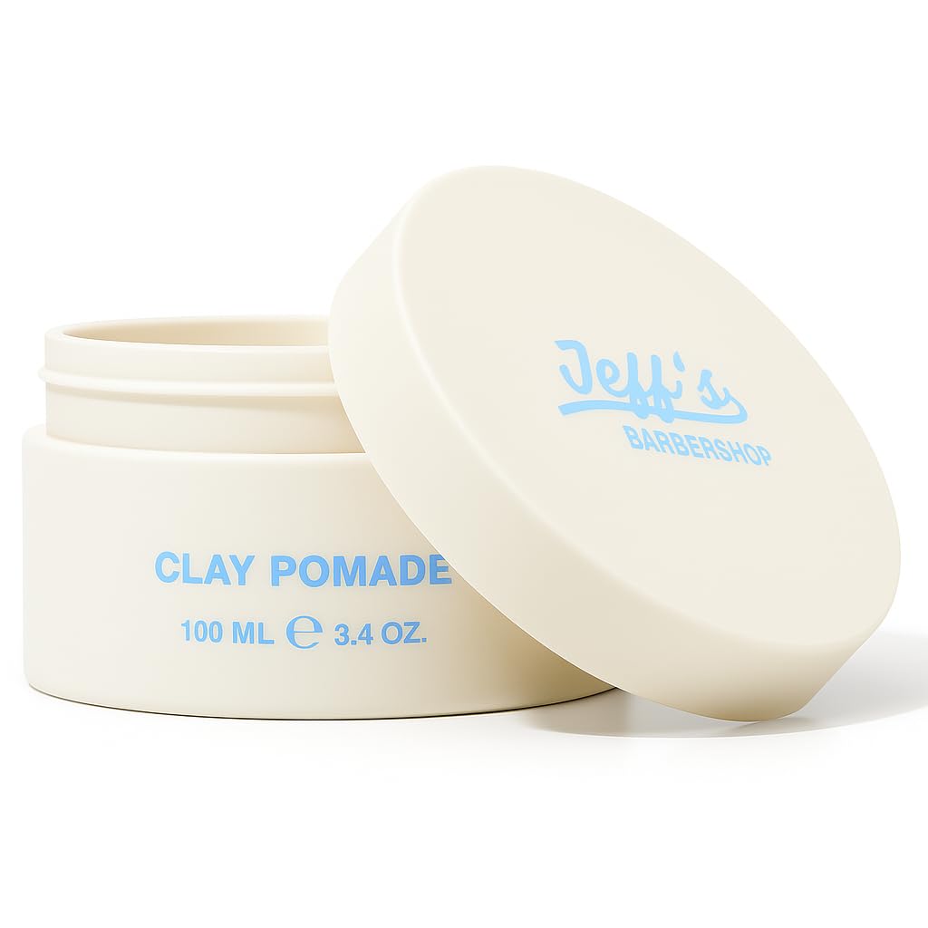 Clay Pomade, Sandalwood - Medium Hold, Matte Finish Hair Styling Cream Wax with Natural Beeswax & Castor Oil (3.4 fl oz/100ml)