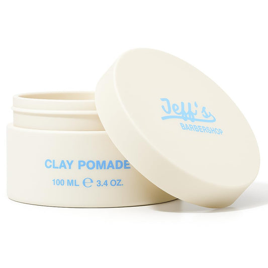 Clay Pomade, Sandalwood - Medium Hold, Matte Finish Hair Styling Cream Wax with Natural Beeswax & Castor Oil (3.4 fl oz/100ml)