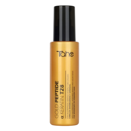 Tahe Gold Peptide Keratin Serum T28 for Damaged Hair with Multipeptides, Vegetable Keratin and Liquid Gold, 100 ml
