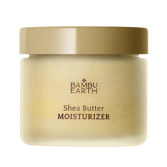 BAMBU EARTH Shea Butter Face Moisturizer - Deeply Nourishes and Hydrates Skin for a Smooth Texture and Balanced Complexion - Skincare with Natural Barrier Support for Healthy Skin - 1.5 oz
