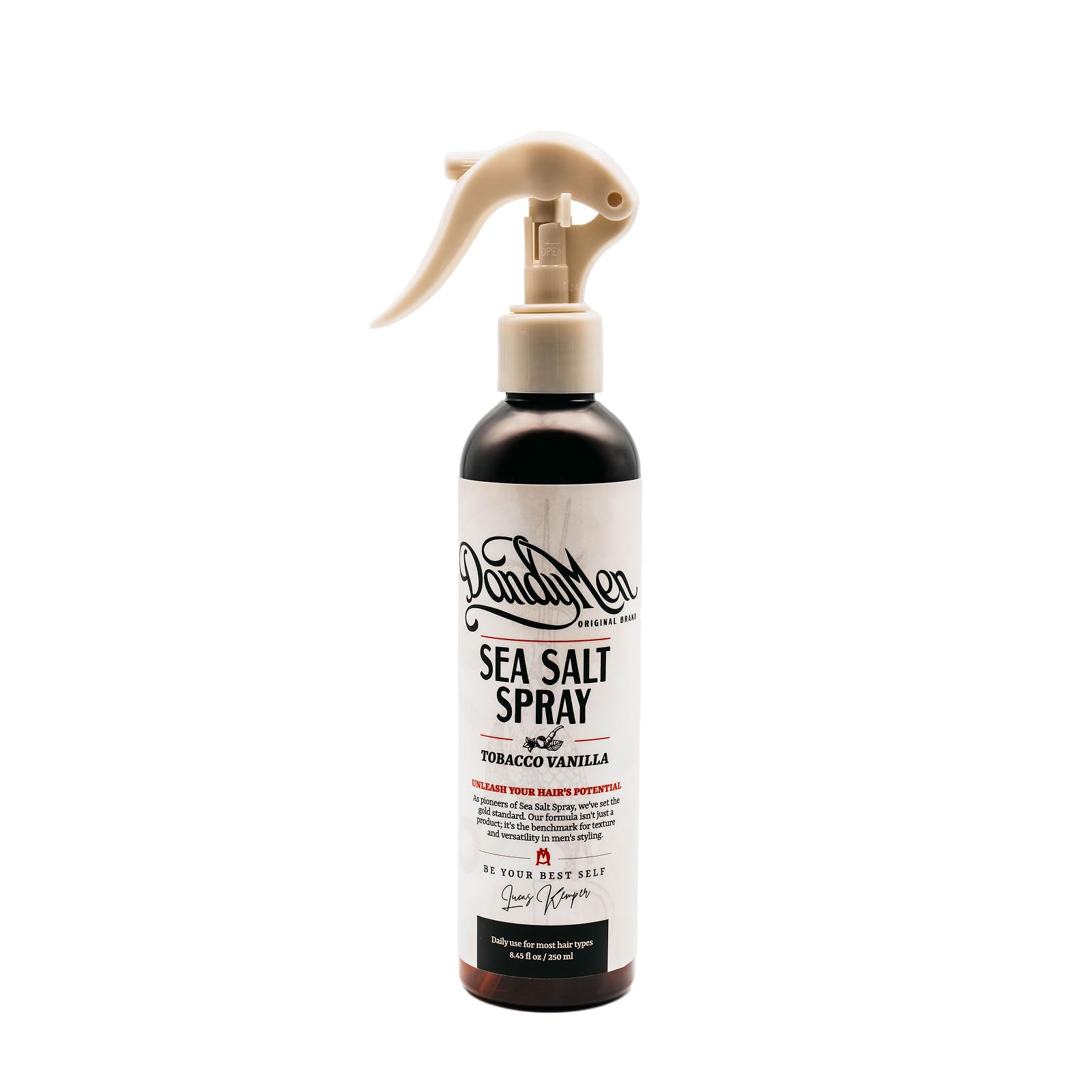 Sea Salt Spray Lightweight Texture, Volume, and Flexible Hold with Epsom Salt & Pro-Vitamin B5 (8.45 oz, Tobacco Vanilla)