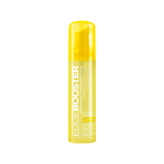 EDGE BOOSTER Extra Strength Setting Mousse Frizz Control, Extra Volume, and Conditioning 2.5oz Yellow Quartz Mousse for Curly Hair
