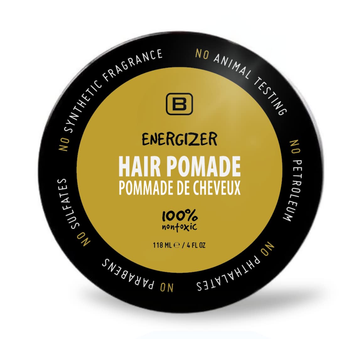 Energizer Hair Pomade - Vegan - EWG VERIFIED - all natural - Medium Hold - Vegan Friendly - Cruelty Free - Matte Finish