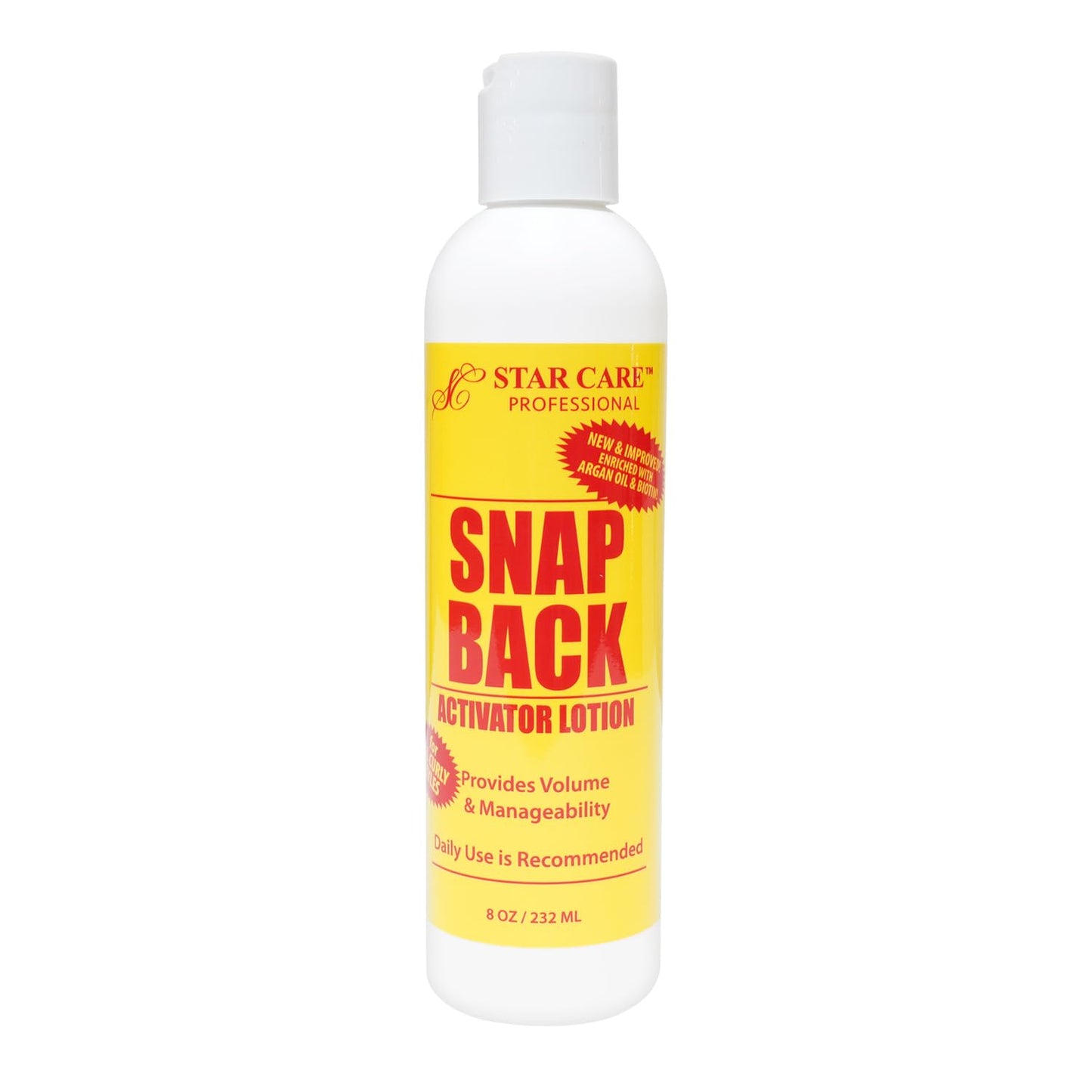 Snap Back Activator Lotion 8oz Curl Enhancer & Moisturizer for Protective Styles Soothes Scalp Detangles & Controls Frizz with Lightweight Non-Greasy Formula