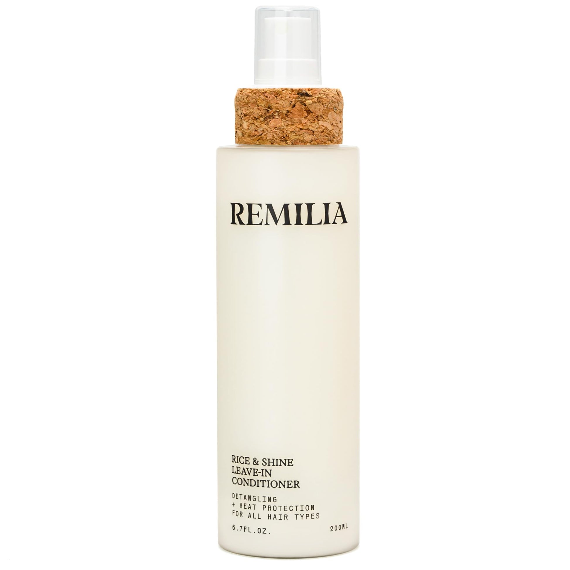 REMILIA Rice & Shine Leave-In Conditioner Spray for Frizzy Hair Lightweight Rice Protein Hair Mist Heat Protectant up to 450¡F, Detangling & Softening, Vegan & Color-Safe Made in USA 6.7 fl oz