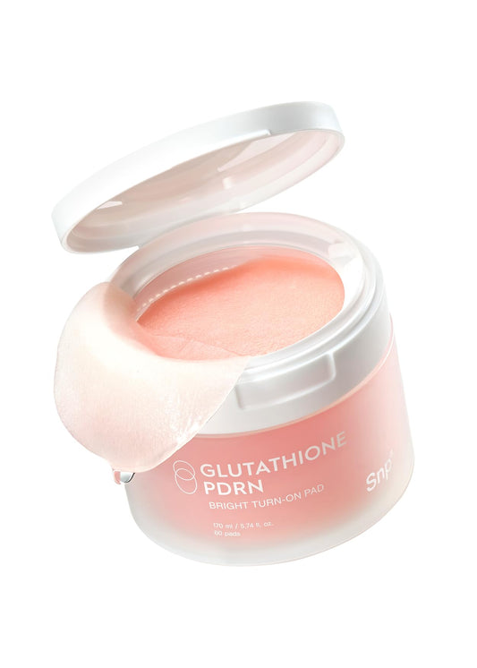 99% Glutathione + PDRN + Niacinamide Facial Toner Pads | Treat Blemishes Exfoliating Pad | LHA & PHA Acne Pad | Bamboo & Vitamin C, E, Ferulic Acid Double-Sided Patch | Korean Face Pads | 60 Sheets