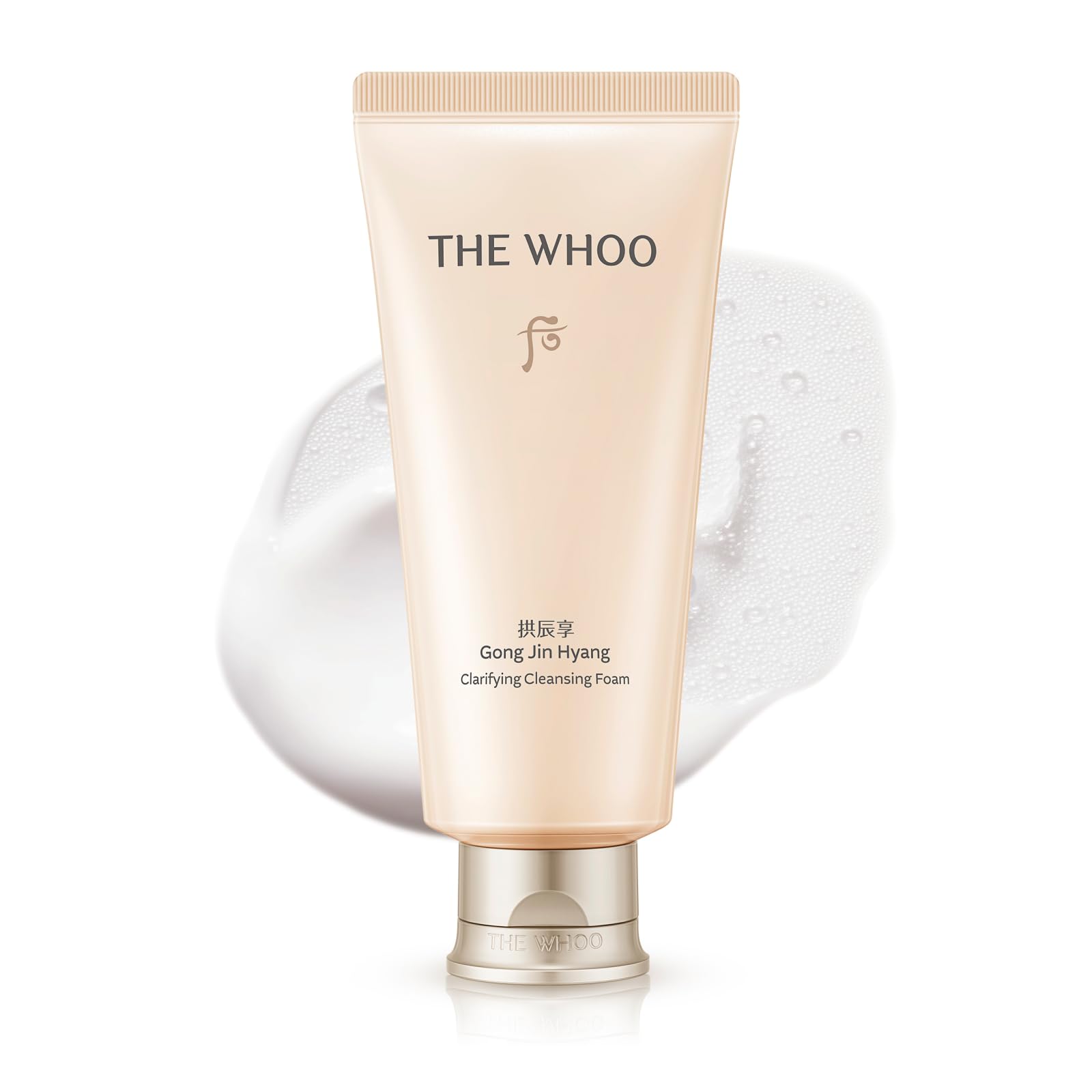 THE WHOO Gong Jin Hyang Clarifying Cleansing Foam | Hydrating & Gentle Face Wash | Deep Pore Cleanser with Amino Acids | Korean Luxury Skincare