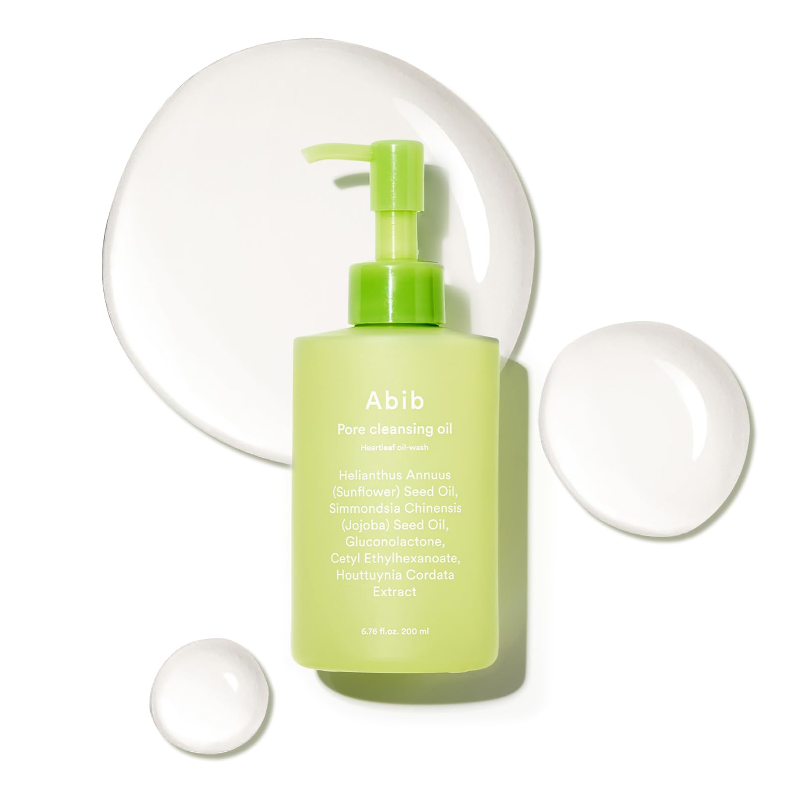 ABIB Pore Cleansing Oil Heartleaf 6.76 fl oz / 200ml I Gentle for Sensitive Skin, Mild Cleanser, Blackheads, Pore Care, Double Korean Skincare