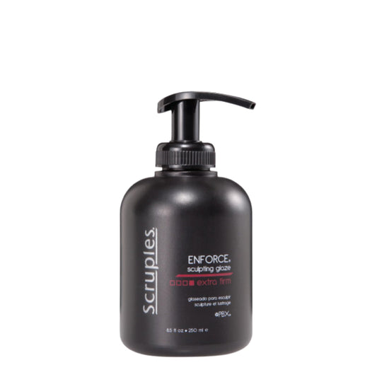 Scruples Enforce Sculpting Glaze - Strong Hold Hair Gel to Create Body & Lift - Weightless Hair Glaze Without Build Up - Water Soluble Formula for All Hair Types (8.5 oz)