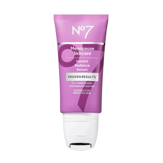 No7 Menopause Skincare Instant Radiance Serum Hydrating Facial Serum with Hyaluronic Acid + Collagen Peptides for Firmer, Healthier Looking Skin With Cooling Applicator (30ml)
