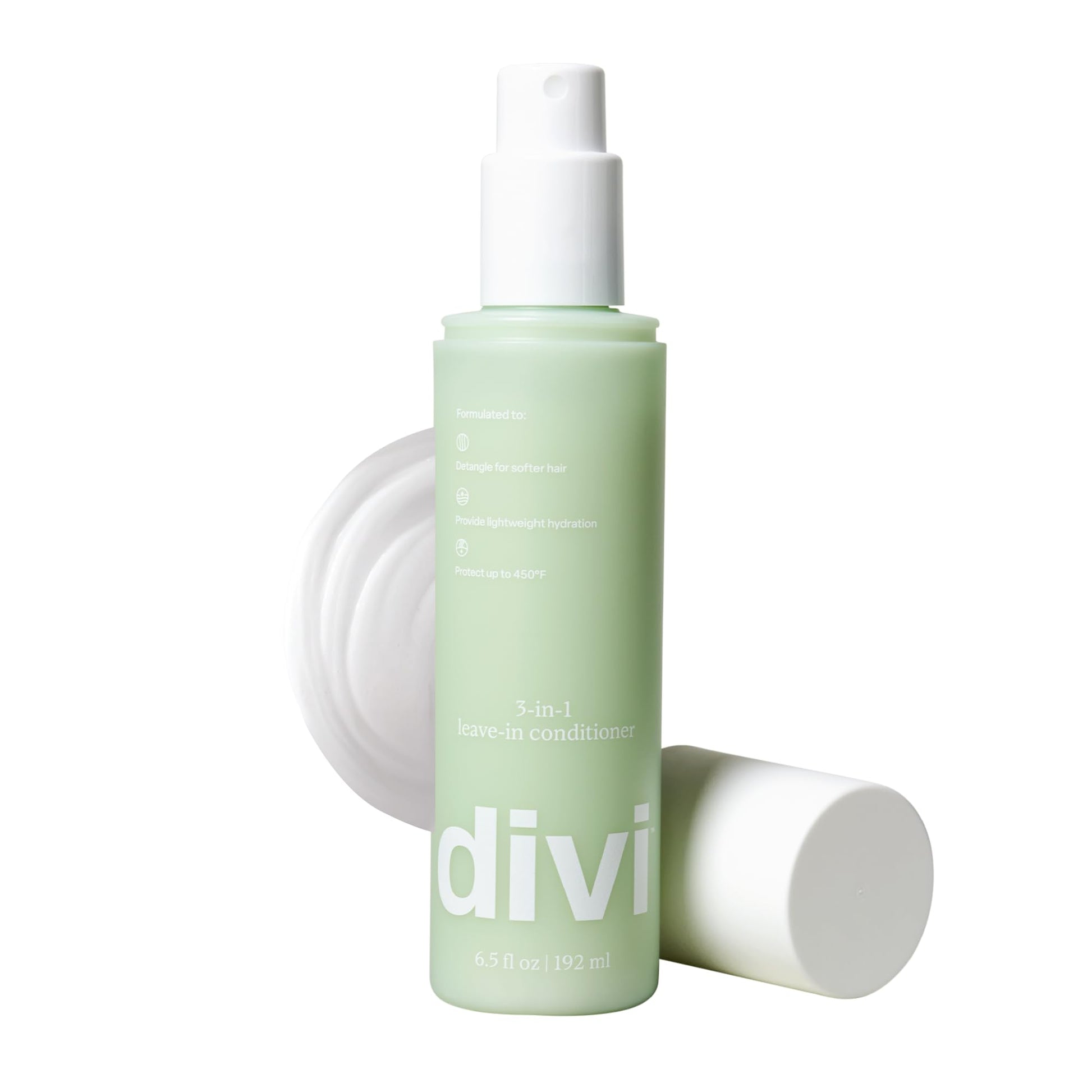 divi 3-in-1 Leave-In Conditioner - Lightweight Formula to Detangle and Hydrate Hair While Protecting Against Heat - 6.5 Fl Oz