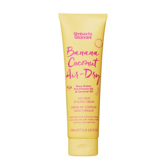 Umberto Giannini Banana Coconut Air Dry Cream 5.fl Oz - Weightless Curl Cream with Medium Hold Flexible Curls and Waves