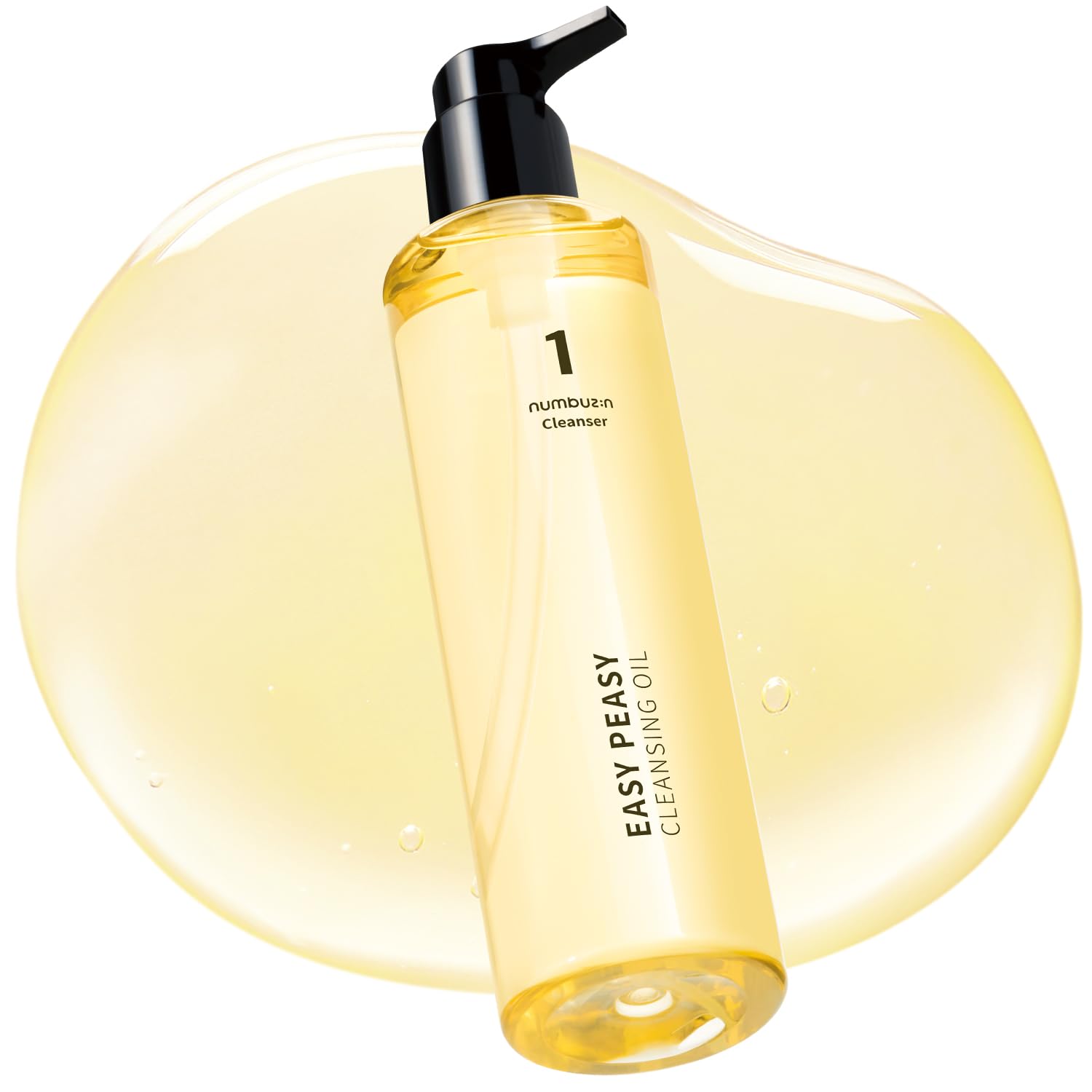 numbuzin No.1 Cleansing Oil | Easy Peasy Cleansing Oil | Makeup Removing Facial Cleanser | Ingredients from Corn, Macadamia Seed | Waterproof Makeup, Blackhead Care| Lightweight | 6.76 fl. oz.
