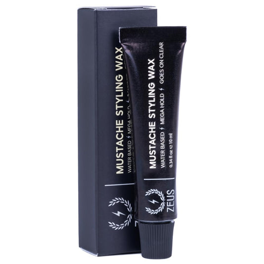 ZEUS Mustache Styling Wax for Men, Water-Based Formula with Mega Hold for a Refined, Long-Lasting Look (Made in Germany) 0.34 Fl. Oz.
