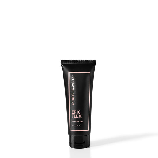 Beachwaver Epic Flex Styling Gel - Full Size (4 Oz) | Lightweight, Plant-Based Vegan Hair Gel with Rice Protein and Botanicals | Flexible Hold, Frizz Control, and Style Definition | Bali Beach Night