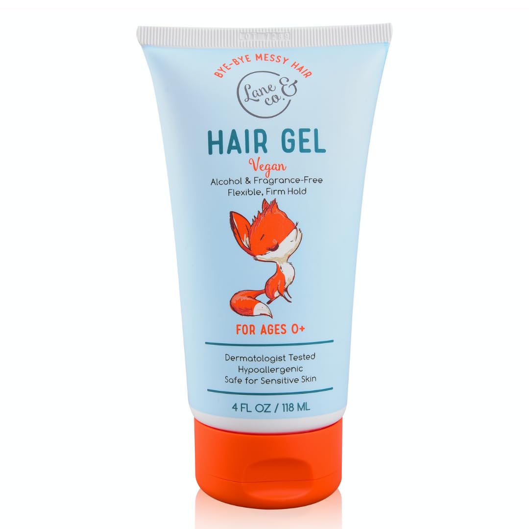 Baby Hair Gel - Hypoallergenic Kids Hair Gel - Flexible Medium to Firm Hold - Tames Flyaways, Frizz, Static Hair - Tested by DERMAtologists - Suitable for Children Ages 0 & Up - 4 fl.oz.