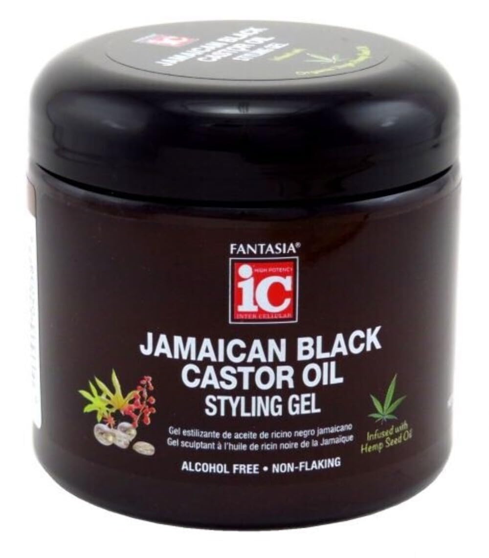 FANTASIA Jamaican Black Castor Oil Styling Gel, 16 Ounce Jar
