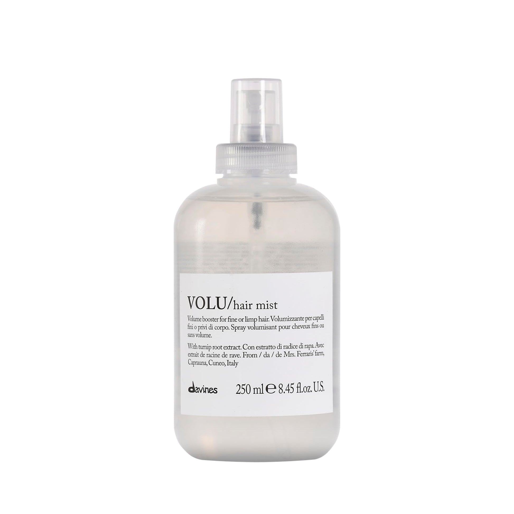 DAVINES VOLU Hair Mist, Leave-On Primer To Add Volume To Limp Hair, Add Weightless Softness and Shine, 8.45 Fl Oz