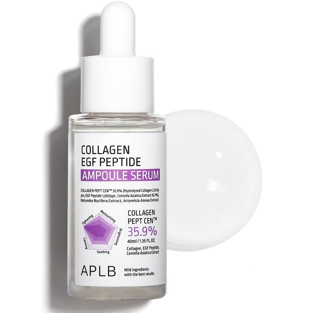 APLB Collagen EGF Peptide Ampoule Serum | COLLAGEN PEPT CENª 35.9% 1.35 FL.OZ/Korean Skincare, Elasticity care, Long lasting moisturizing, Revitalize for gentle and improve skin texture