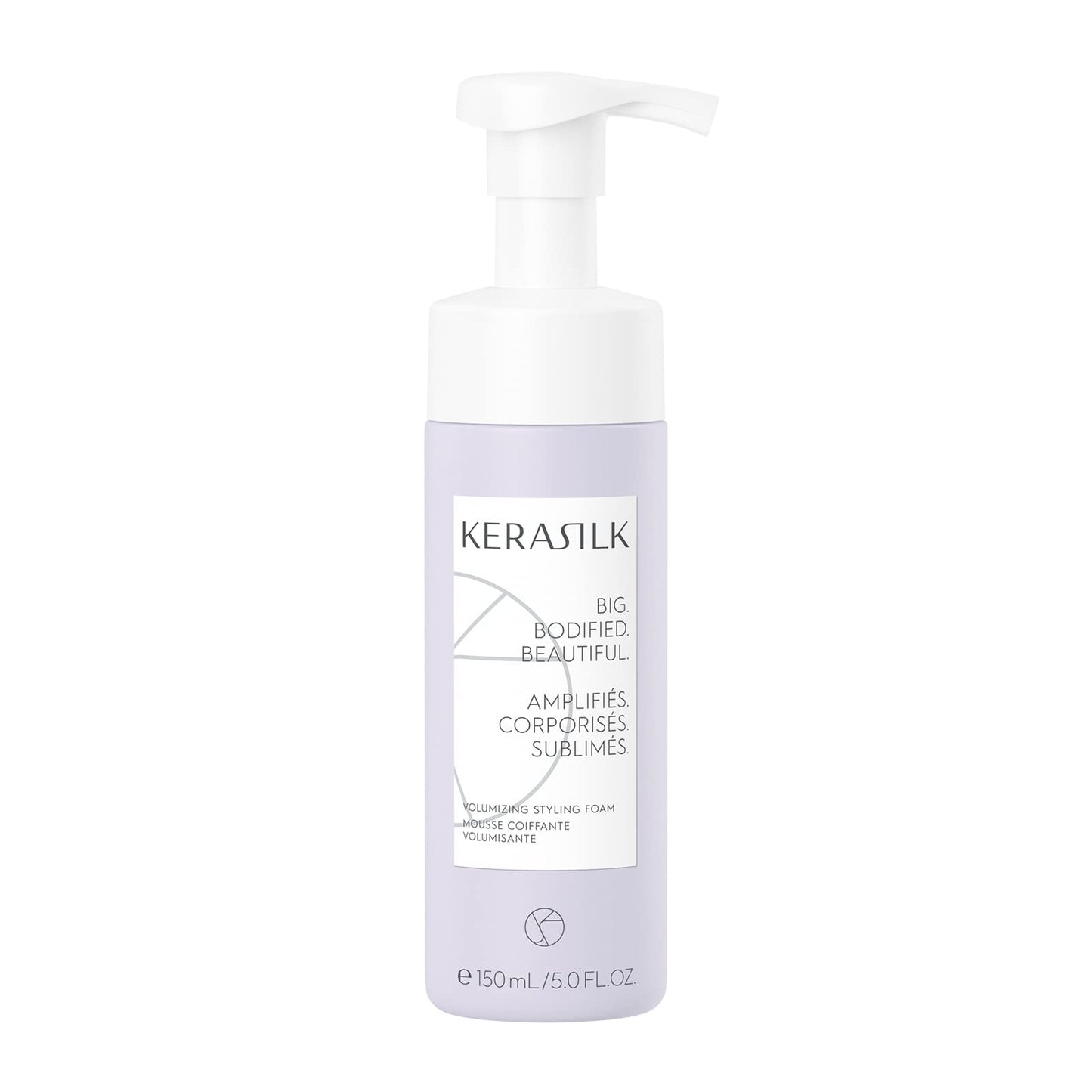 KERASILK Volumizing Styling Foam | Lightweight Formula | Creates Long-Lasting Touchable Hold | Enhances Body & Fullness | With Heat Protection | 150ml