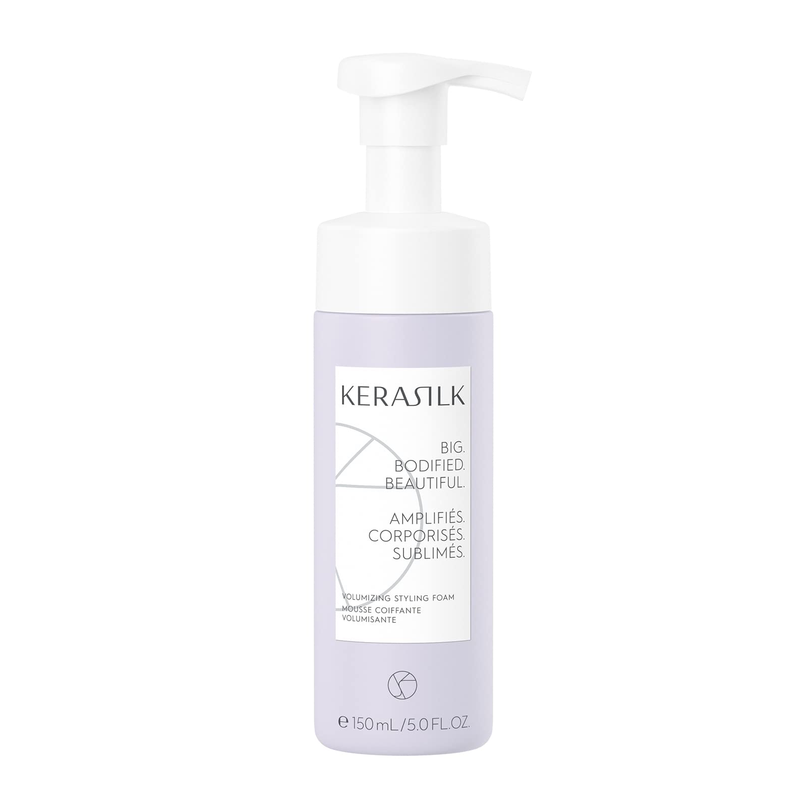 KERASILK Volumizing Styling Foam | Lightweight Formula | Creates Long-Lasting Touchable Hold | Enhances Body & Fullness | With Heat Protection | 150ml