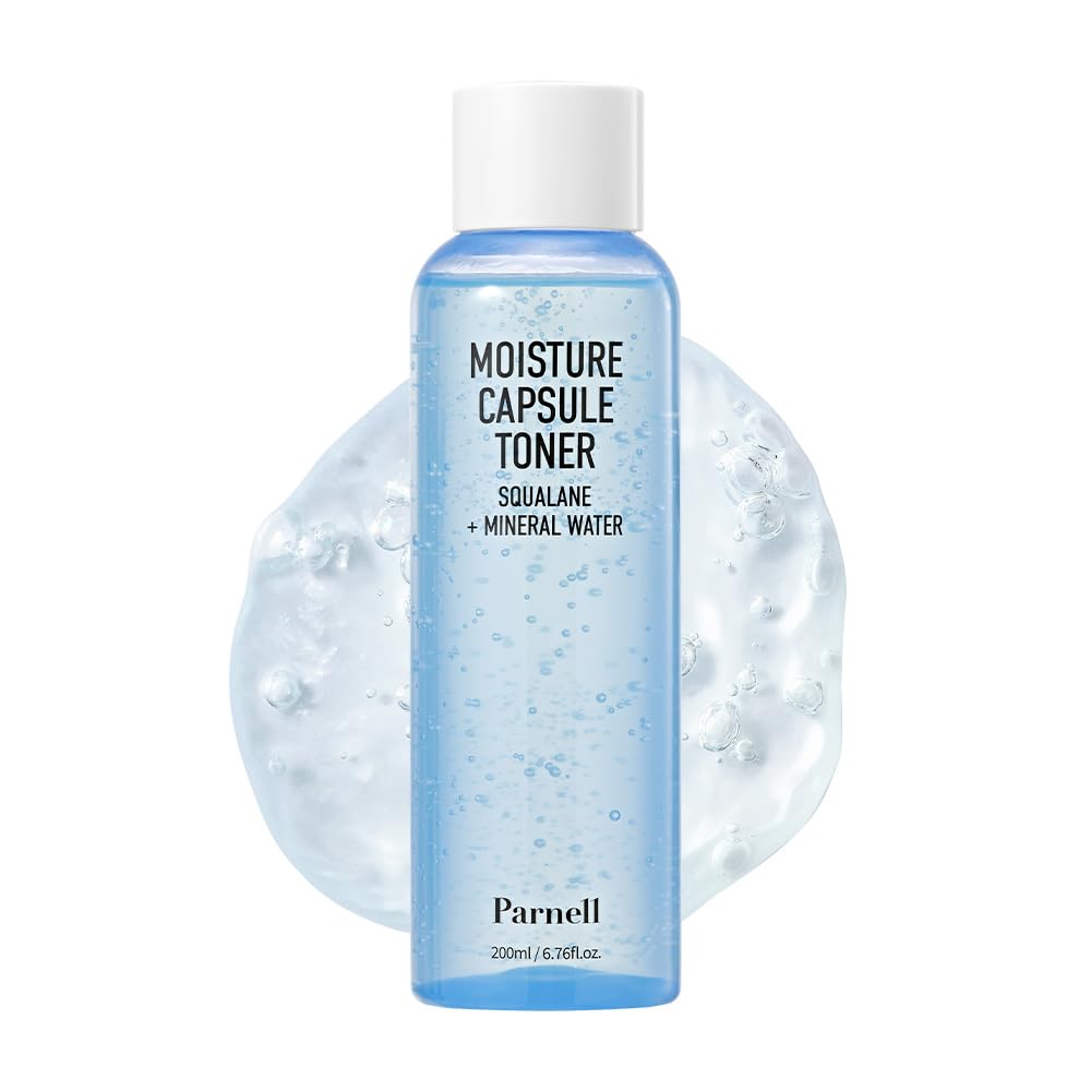 PARNELL Squalane Mineral Water Moisture Capsule 200ml / 6.76 fl.oz | Hydrating Toner for face, Skin Barrier Toner, Korean Skin Care | kbeauty
