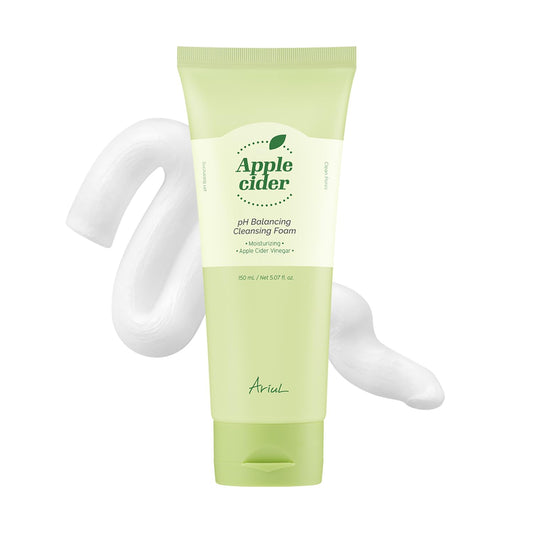 Ariul Apple Cider pH Balancing Cleansing Foam Effective Pore & Exfoliation Care, Low pH, Soothing & Revitalizing Face Wash with Apple Extract, Korean Skin Care, 150ml / 5.07 fl. oz