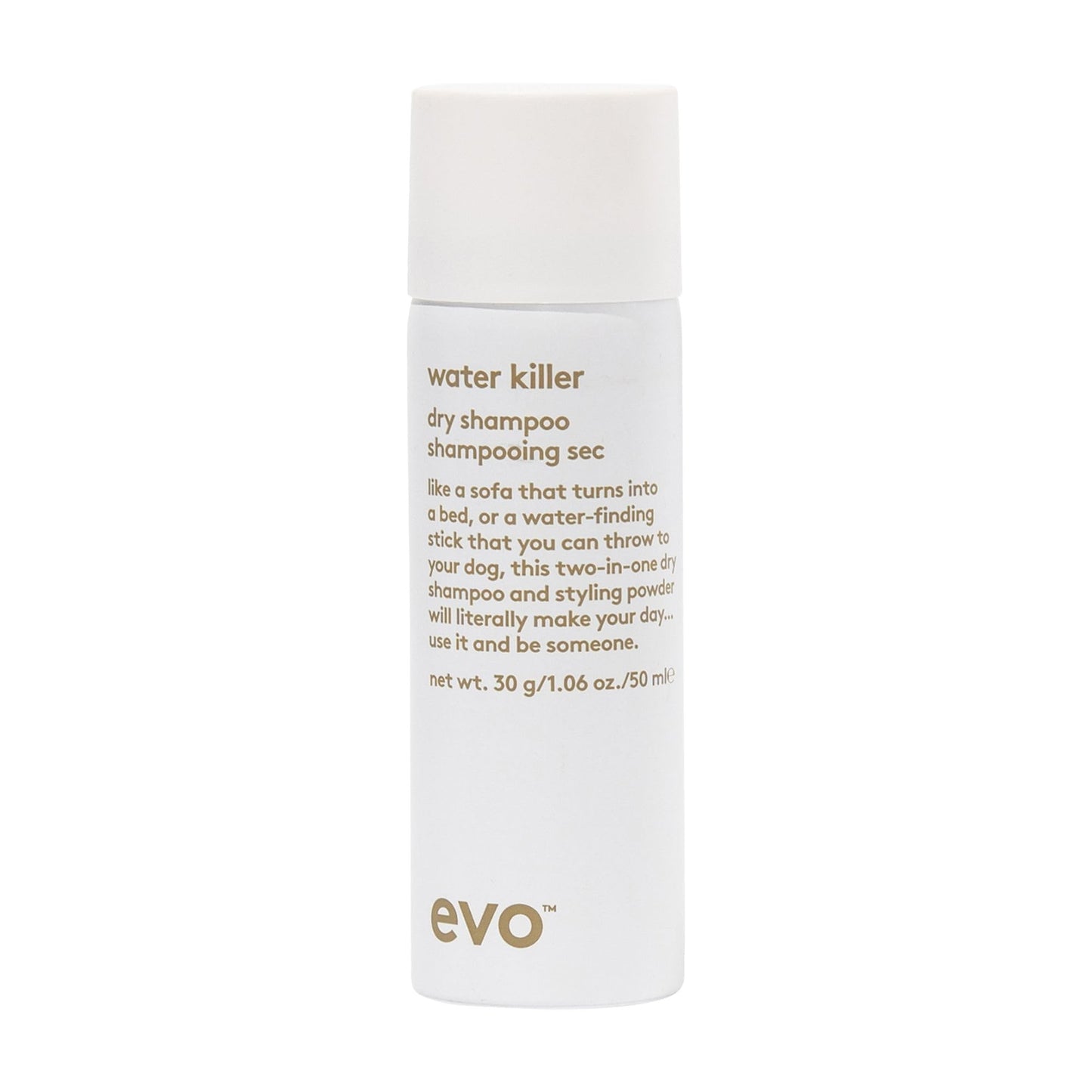 EVO Water Killer Dry Shampoo - Absorbs Oil to Refresh Hair, Reduces Damage from Excessive Washing - Hair Styling Spray
