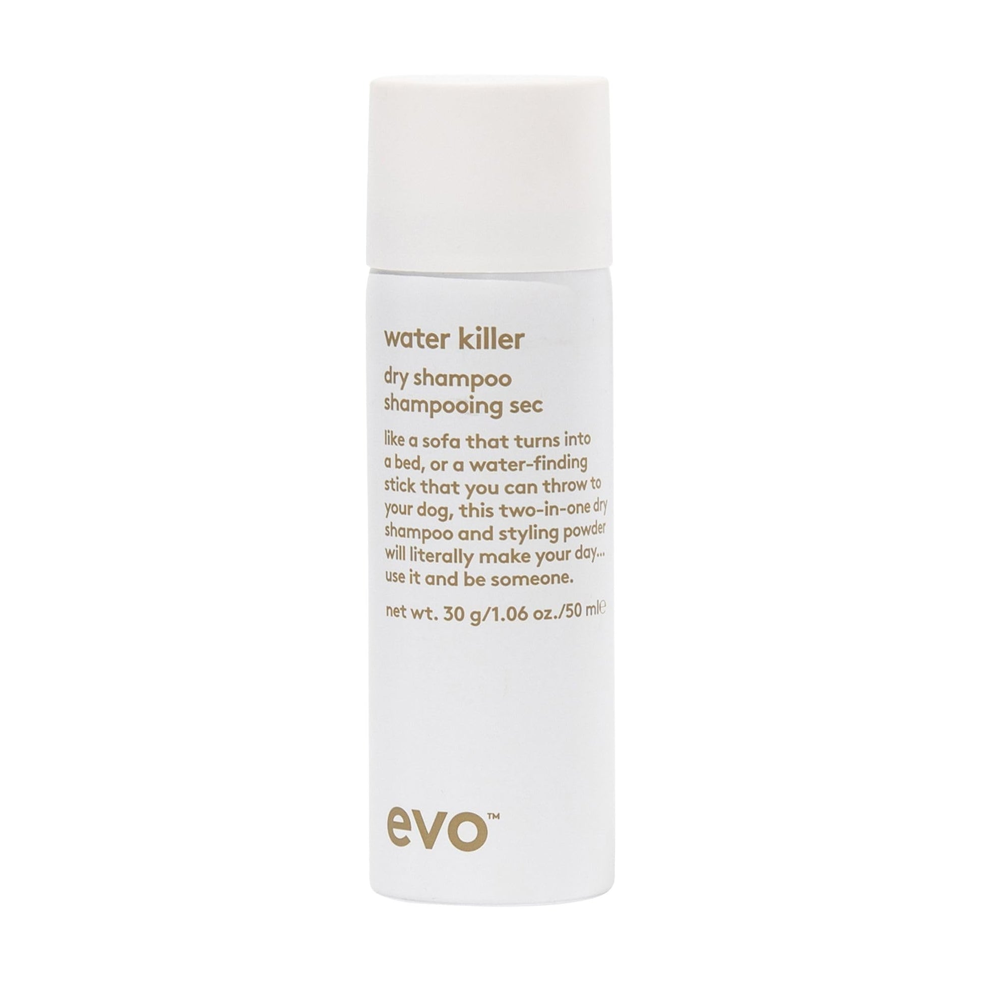 EVO Water Killer Dry Shampoo - Absorbs Oil to Refresh Hair, Reduces Damage from Excessive Washing - Hair Styling Spray