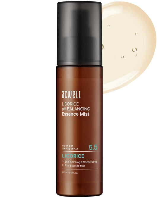 ACWELL Licorice pH Balancing Essence Hydrating Face Mist 3.38 fl.oz. - Soothing and Hydrating with Licorice Water for Instant Moisturization, Facial Mist Without Nitrogen for All Skin Types