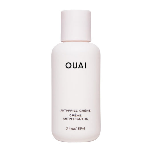 OUAI Anti Frizz Cream Travel Size - Moisturizing Hair Cream with Frizz Control & Heat Protection - Provides Hydration with Jackfruit & Beetroot Extract - Paraben, Phthalate & Sulfate Free (3 oz)