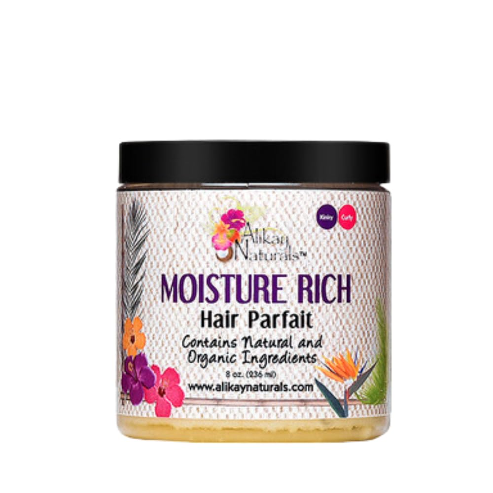 ALIKAY NATURALS Moisturizer Rich Hair Parfait Natural Shea Butter, Argan Oil & Coconut Oil 8 Ounce