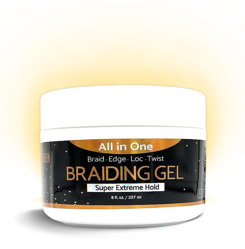 EDEN Braiding Gel (8 Fl oz) | No Flaking or Whitening