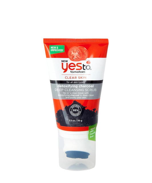 Yes To Tomatoes Clear Skin Detoxifying Daily Cleanser For Acne Prone Skin, Deep Clean, Salicylic Acid & Charcoal, 97% Natural Ingredients, 5 Fl Oz