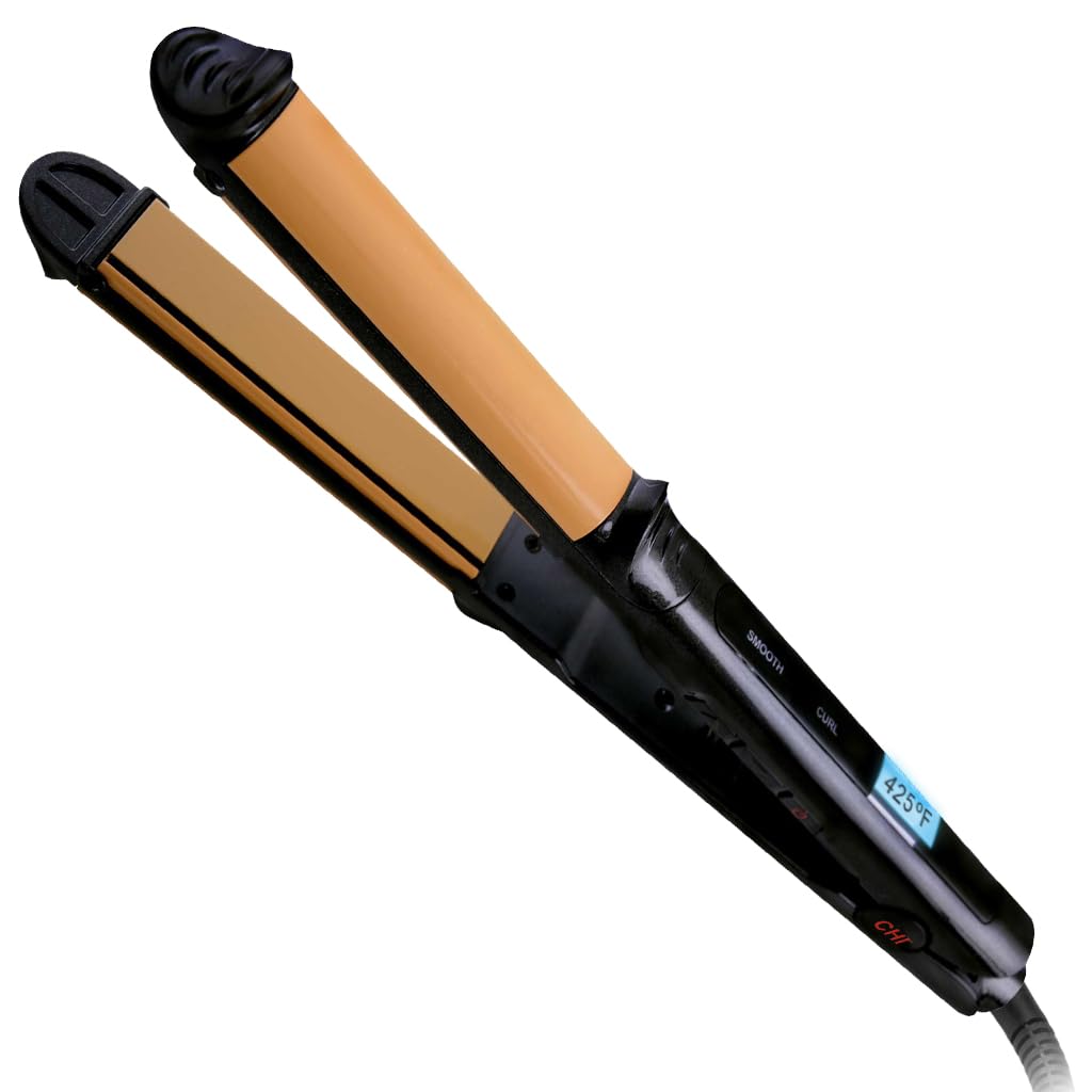 CHI Tourmaline Ceramic 3-in-1 Hairstyling Iron, Curl and Wave Styling Iron For Shiny, Frizz-Free & Healthy Hair, Auto Shut-Off, 0.75" Barrel, Onyx Black