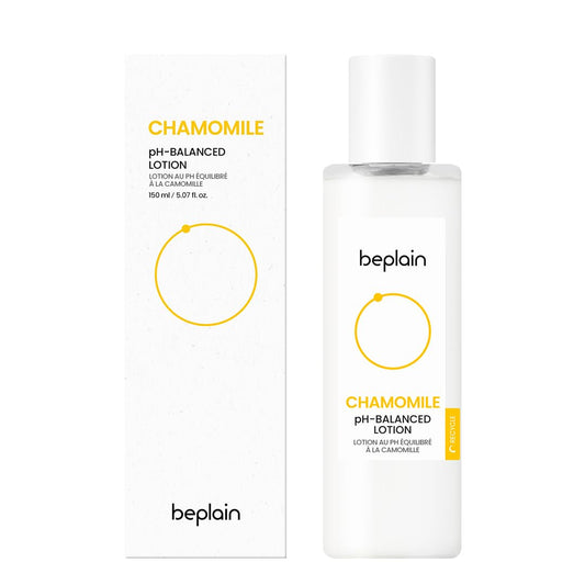 beplain Chamomile pH-Balanced Lotion | Daily Moisturizer with Ceramide and Chamomoile extract for all skin types for face | Hydrating | Fragrance Free | Korean Skin care (5.07 fl oz / 150ml)