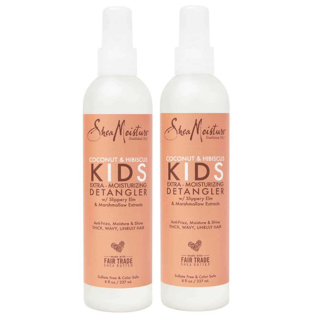 HAIR DETANGLER SPRAY FOR KIDS: Formulated with certified organic coconut oil and shea butter, this detangling spray is the perfect solution for managing your child's wild, unruly hair.