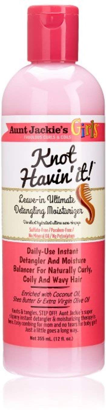 AUNT JACKIE'S Girls Knot Havin' It! Leave-In Ultimate Detangling Moisturizer, 12 oz (Pack of 2)