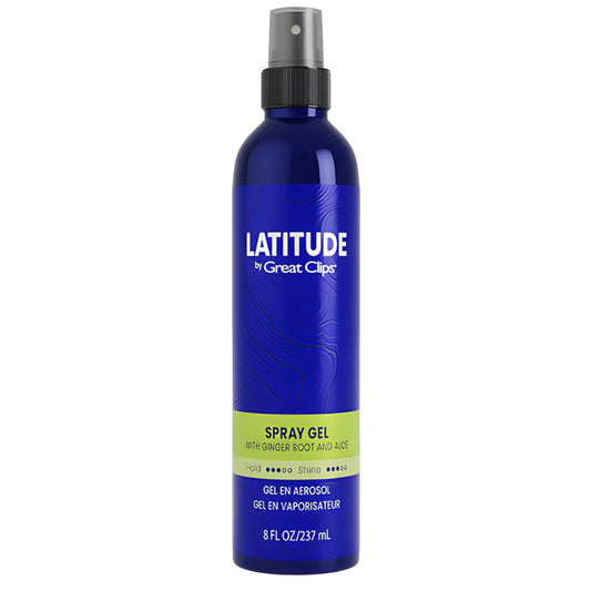 GREAT CLIPS LATITUDE Spray Gel | Hair Gel for Men | Medium Hold + Medium Shine | 8oz