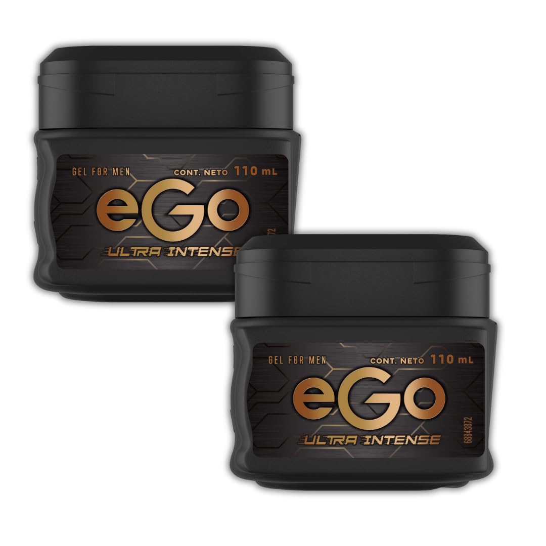 eGo Hair GEL For MEN - Pack of 2 - Ultra Intense- 110 ml - 3.71FlOz - GEL eGo para Hombres - Producto Colombiano, Transparent