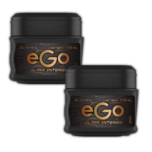 eGo Hair GEL For MEN - Pack of 2 - Ultra Intense- 110 ml - 3.71FlOz - GEL eGo para Hombres - Producto Colombiano, Transparent