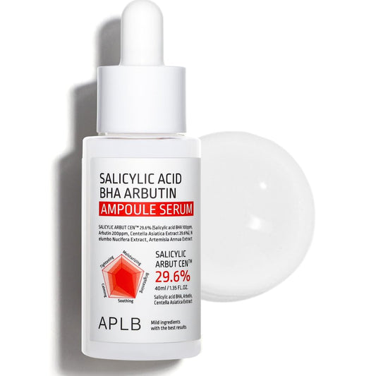 APLB Salicylic Acid BHA Arbutin Ampoule Serum | SALICYLIC ARBUT CENª 29.6% 1.35 FL.OZ/Korean Skincare, Acne & Pore care, Long lasting moisturizing, Revitalize for gentle and improve skin texture