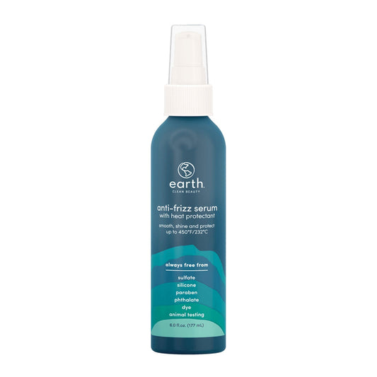 earth Anti-Frizz Serum - Hair Oil with Argan and Vegan Keratin - Lightweight Serum Providing Thermal Protection - Safe for All Hair Types - 6 oz