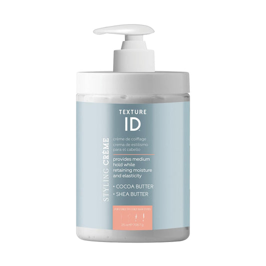 Texture ID Styling Cream Jumbo Jar, Ideal for Curls and Coils, Provides Superb Curl Definition, Frizz Protection, 25 Oz