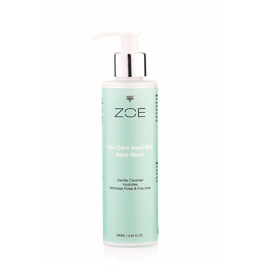 ZOE Skincare - Natural GOAT MILK Face Wash - Sensitive Skin and Dry Skin Face Cleanser - Vitamin E & ALOE VERA Face Wash - Cruelty & Fragrance Free Organic Skincare