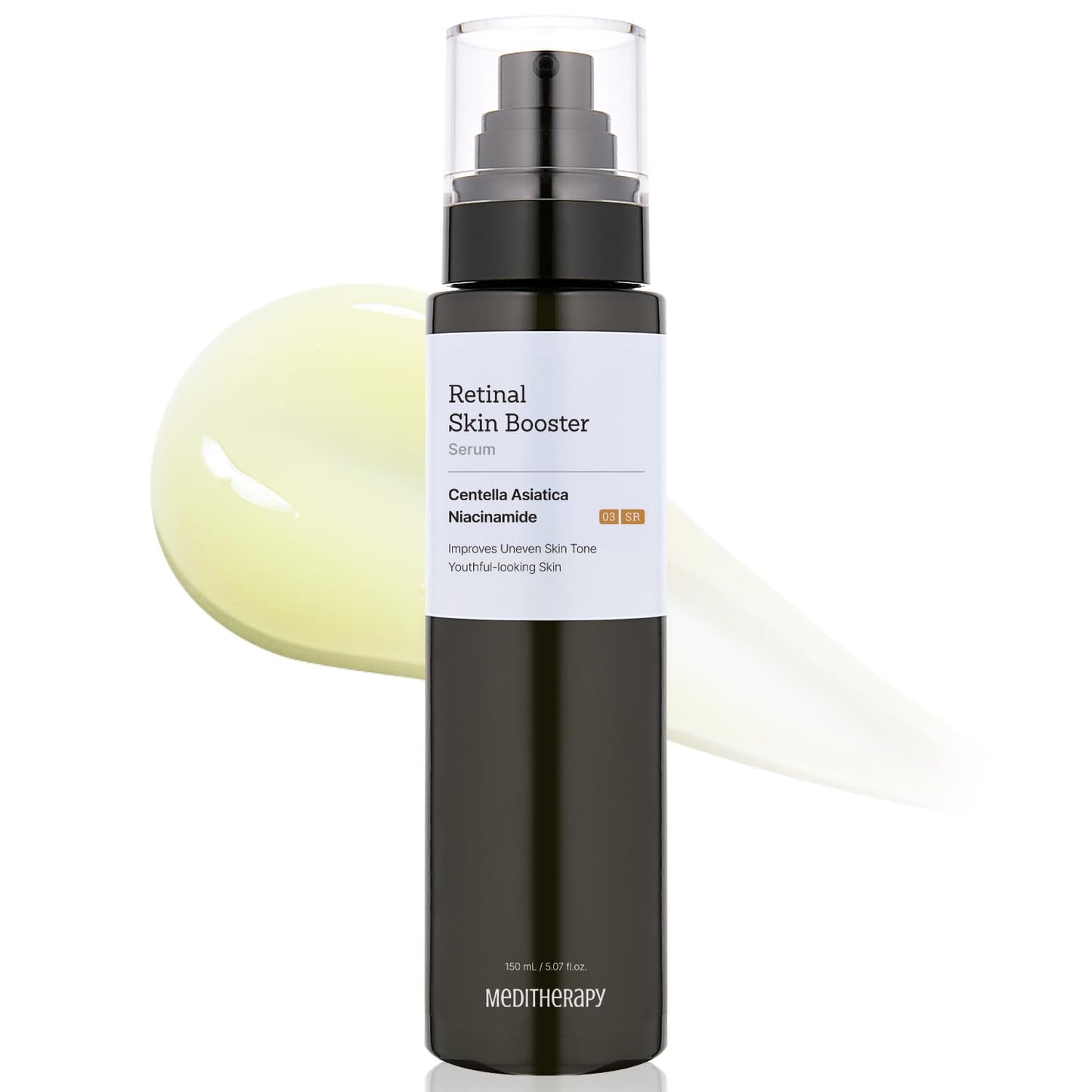 MEDITHERAPY Retinal Skin Booster Serum 5.07 Fl. Oz for Beginner & Sensitive Skin - Advanced Retinol Serum for Face and Body - Vegan Retinaldehyde Facial Serum for Uneven Skin Tone & Fine Lines