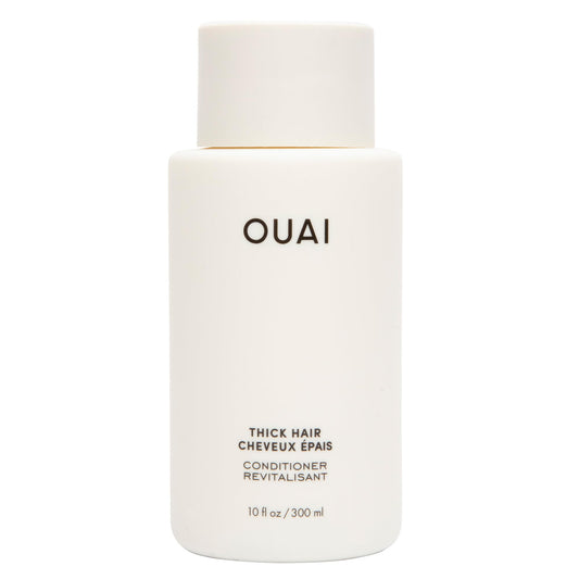OUAI Thick Hair Conditioner - Moisturizing Conditioner for Dry, Frizzy Hair - Keratin, Marshmallow Root, Shea Butter and Avocado Oil - Paraben, Phthalate & Sulfate Free (10 Oz)